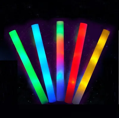 Wholesale pink Led Foam Stick Led Foam Cheer Stick Single Color Led Foam Baton Glow Pink Led Baton Stick