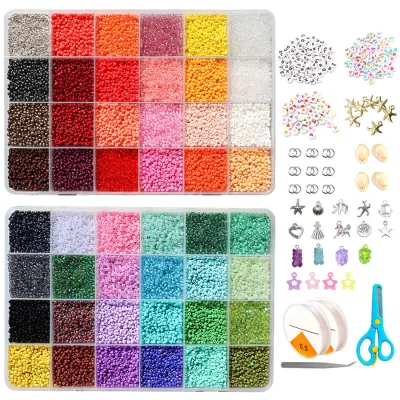 Hot Selling 2mm Glass Beads Custom Scattered Beads Jewelry Diy Ornament Accessories Rice Beads Suit Baking Varnish Treated Round