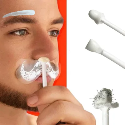 Ht Sale Nose Wax 2 in 1 Double Sides Hair Removal Wax Stick Painless Improve Breathing Nose Hair Spatula for Depilation