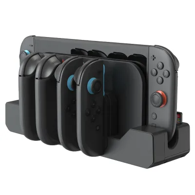 NS2 4-In-1 Charging Stand Type C Charger for Switch2 Joy Controls Wired Charging Base Seat Storage Bracket for Joy-Cons