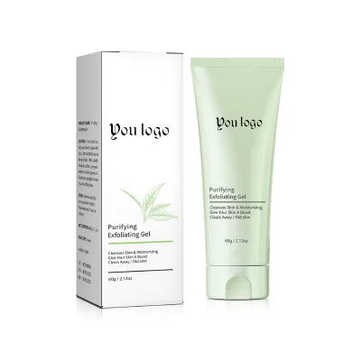 60g Centella Asiatica Tea Tree Cleanser Private Label Oil Control Acne Moisture Scrub Exfoliating Gel Custom Logo Makeup Vegan