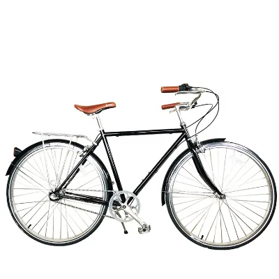 700C OEM Customized Manufacturer CE Hi-Ten Steel Frame Single Speed Street Holland Traditional Adult Men City Bicycle