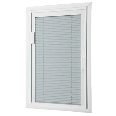 Manufacture Customized Size Built-In Blinds Between Glass Waterproof Aluminium Double Glazed Windows With Integral Blinds