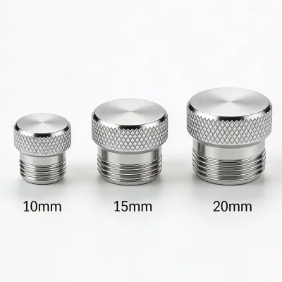 Precision CNC Machined Aluminum  knurled knob Custom Hand Adjustment Knob for Industrial Equipment Automation Systems