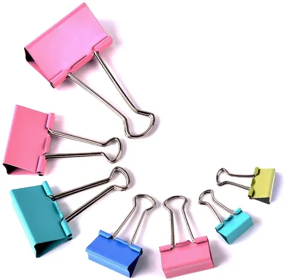 Promotional RTS Colorful 25mm Long Tail Binder Clip File Binder Clips Office School Stationery Paper Document Clips Grip Clamps
