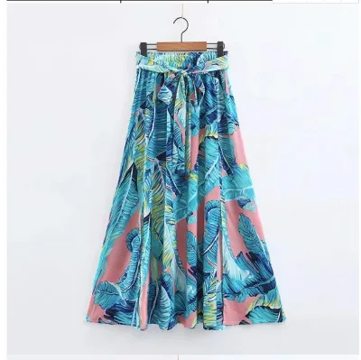 Custom Made Plus Size Ladies Elegant Fashion Casual Pencil Skirt with Ruffles in Chiffon