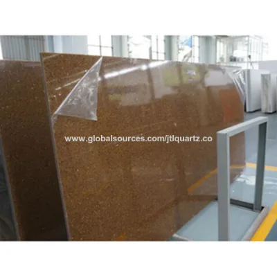 Engineered cut to size quartz stone big slabs coffee colors