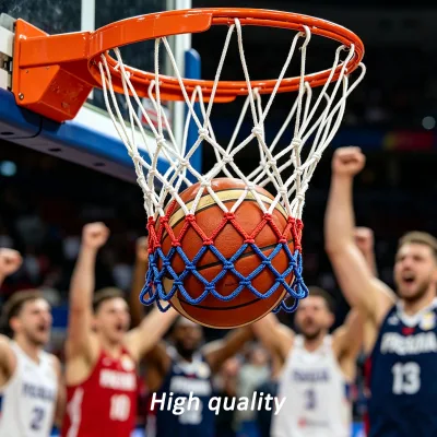 Portable Outdoor Basketball Rim Net with Red Backboard Stand PP Material Factory Direct Sales Cheap Price