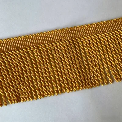 Luxury Golden Bullion Tassel Fringe Decorative Trim for Islamic Prayer Mat Muslim Carpet Table Runner Decoration