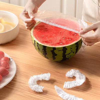 High Quality Transparent Disposable Food Grade PE Plastic Elastic Bowl Covers for Food