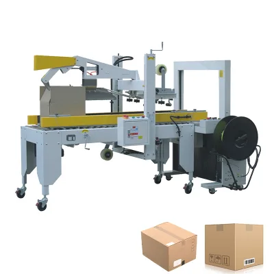 Leadworld Full Automatic Cardboard Carton Case Beverage Cans Corner Box Packaging Folding Sealing Machine