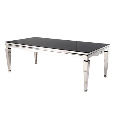 Luxury Wedding Banquet Event square Stainless Steel Dining Table