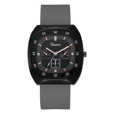 Elegant Irregular Shape Quartz Watch Simple Casual Women Silicone Strap Wrist Watches
