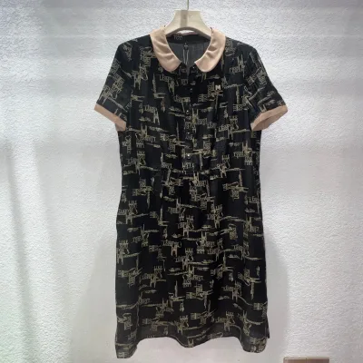 2025 Women's Summer Casual Elegant Collar A-Line Midi Dress with Natural Waist Solid Lyocell Eco-Friendly Office Dress