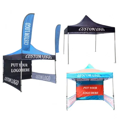 Oxford Fabric Printing Pop up Trade Show Events With Customizable Side Walls Custom 10x10 Tent Cover