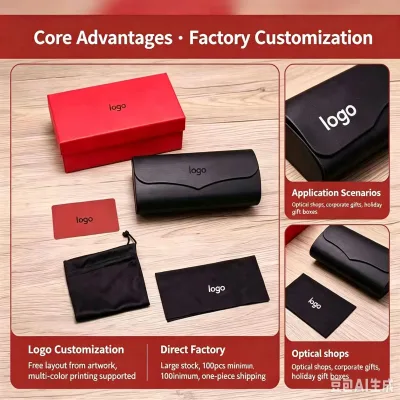 Luxurious Custom-Made Red Soft Eyeglass Case & Sunglasses Case Eyeglass Bag Packaging Fashionable