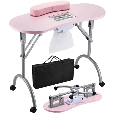 High Quality Marble Modern Salon Portable Nail Table with Functional Nail Desk for Manicure and Nail Bar Use