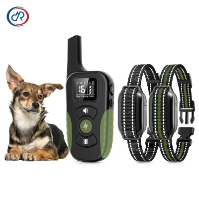DRH IPX7 Waterproof Dog Training Collar with Remote Anti-bark E Collar Rechargeable Shock Collar for Dogs