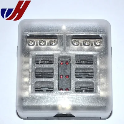 MARINE BOAT BATTERY 12 VOLT 12V 6 WAY NEW FUSE BLOCK BOX HOLDER