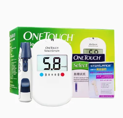 Qinguan One Touch Select Simple Glucometer Electric Power Source CE Certified Class II Diabetic Compatible Blood Glucose Testing