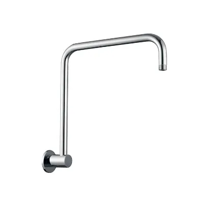 Custom OEM ODM Chrome Plated Brass L-Shape Shower Head Extension Arm Pipe for Bathroom Heavy Duty