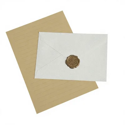 Kraft Texted Envelope Letter Paper Set Western Retro Style Love Letter Invitation Card Postcard Gift Envelope Storage Wallet