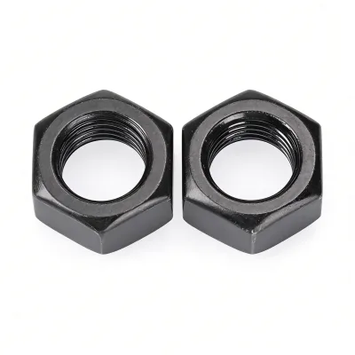 Black Finish Carbon Steel Hex Nuts for Industrial Fastening Solutions