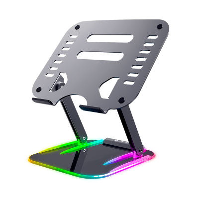 New Cross-Border RGB Luminous Notebook Cooler Silent Gaming Laptop Radiator with HUB Expansion Base Bracket