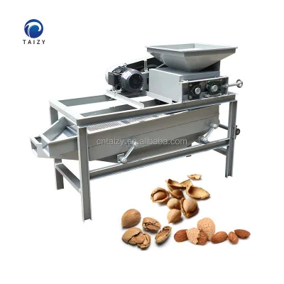 Industrial Breaker Opener Hulling Palm Apricot Kernel Sorting Cracker Sheller Breaking Hazelnut Almond Shelling Cracking Machine