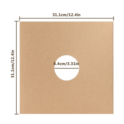 ODM Heavyweight 350gsm LP Album Covers Anti Static Storage Protector Covers Cardboard Jacket 12in Vinyl Record Sleeves With Hole