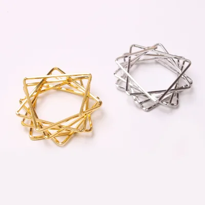 Christmas Star Napkin Ring Polygonal Napkin Ring Star-Shaped Napkin Clasp
