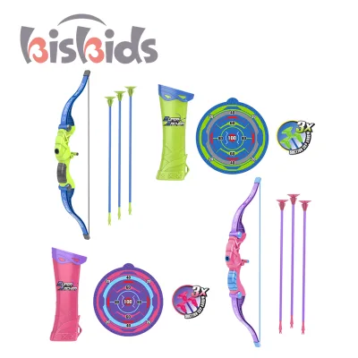 Children's Luminous Archery Shooting Target Game Outdoor Sports Recurve Plastic Toy Bow and Arrow Archery Toy for Kids
