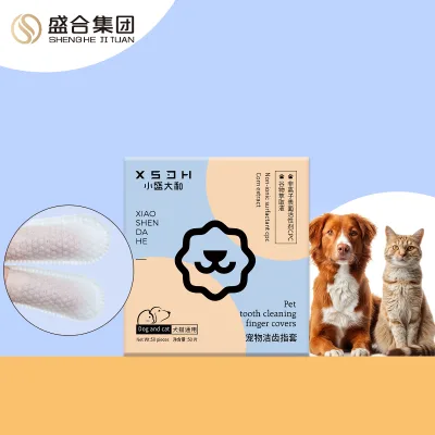 OEM/ODM Super March Pet Ear-cleaning Finger Wipes Cots for Dog and Cat Ear Care Finger Wipes Sleeve Cleans Teeth
