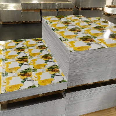UV Printed Tinplate for Beverage Cans Bright Finish Electrolytic Tinplate Custom Design