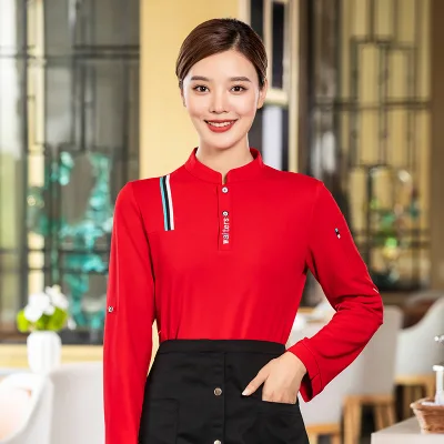Men Women Chef Tops Comfortable Breathable Kitchen Hotel Restaurant Cafe Catering Top Waiter Waiters Workwear Shirt