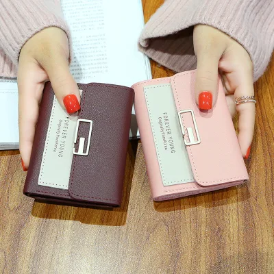 Wholesale Wallet Female Ultra-thin Purses Student Mini-cute Short Lady Wallet Direct Produced From Factory