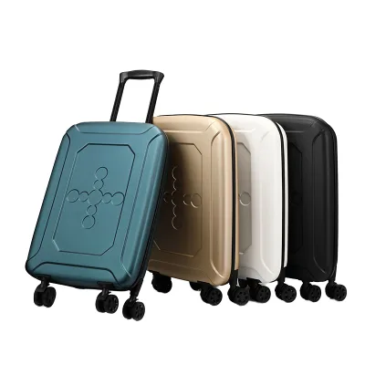 OEM Customized Unisex Luxury Classic Fashionable Simple Foldable Hard Shell Spinner Wheels Waterproof Anti-Theft Suitcase