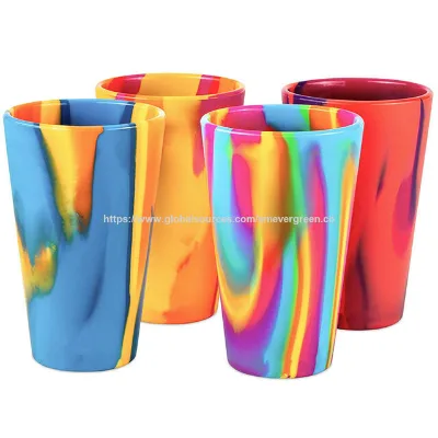 Wholesale silicone cups for outdoor travel portable foldable water cups anti-fall beverage cups