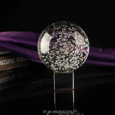 Delicate air Bubble Crystal Ball With Bubbles K9 Crystal Ball