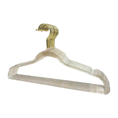 Crystal Boutique Girl Transparent Glitter Powder Hanger Custom Hangers Plastic Hanger
