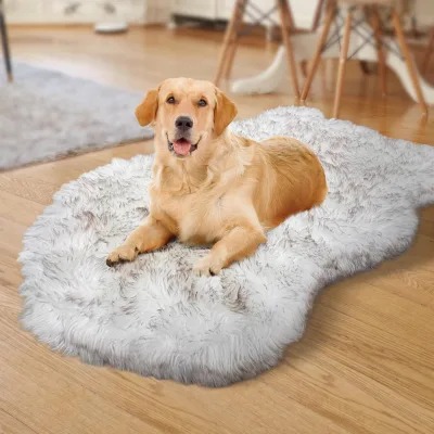Luxury Washable Waterproof Fluffy Faux Fur Orthopedic Memory Foam Pet Dog Bed Mat for Small Medium Large Dog Joint Pain Relief