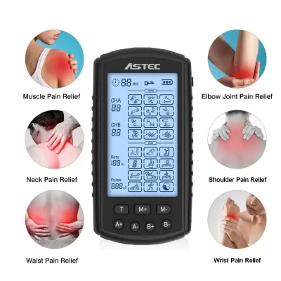 Portable 4 Channel Ems Biofeedback Neuromuscular Stimulator Tens