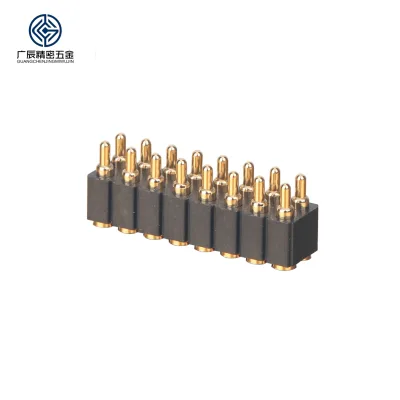 Factory Wholesale Brass Spring Pogopin Connector 16-pin Dual-row Surface Mount Component Modular Contact