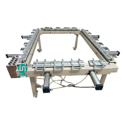 Pneumatic Elastomer Canvas Screen Stretching Machine 1.2m Screen Stretcher for Screen Printing Machine