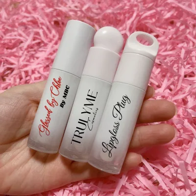 New High-quality Gradient White 4ml Lip Gloss Tube Custom logo