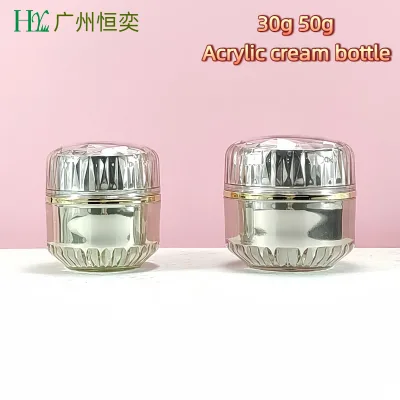 Customizable Reusable Portable Acrylic Face & Eye Cream Bottle with Fine Craftsmanship (30g/50g)