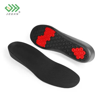 Hot Sale High-elastic PU 2-4cm Height Increase Shoe Insoles Shock Absorption Sports Full Pad for Shoes
