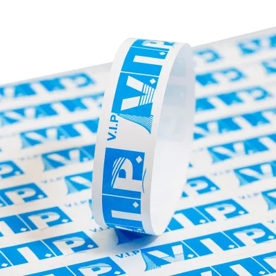 Customizable logo Tyvek Printable Wristband Blank Tyvek Wristband Plain White Waterproof