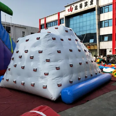 High quality 0.9mmPVC water sports game inflatable water iceberg climbing inflatable mountain