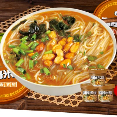 High Quality Prefabricated Dishes Ready to Eat Rice Noodles With Sesame Sauce Convenient Product Instant Food